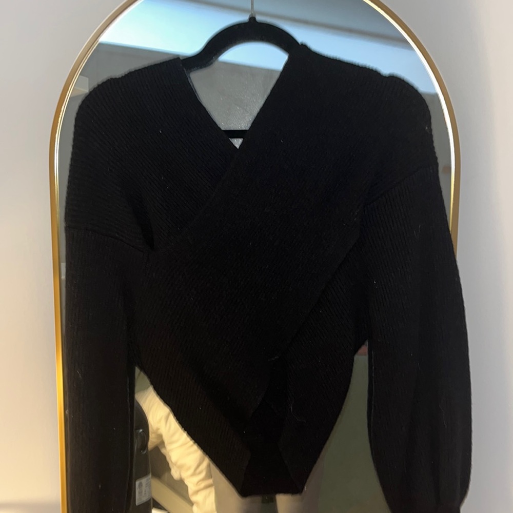 Black off the shoulder sweater